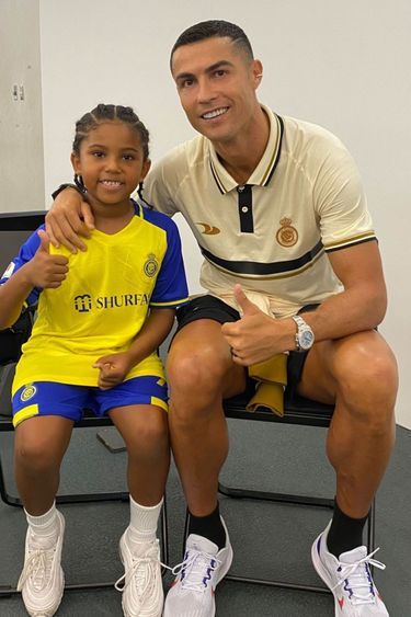 Saint West et Cristiano Ronaldo, le 25 juillet 2023.