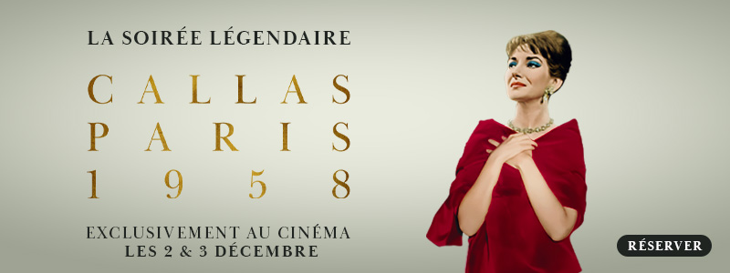 , CINÉMA : MARIA CALLAS, PARIS, 1958 : le récital légendaire au cinéma (les 2 et 3 décembre 2023)