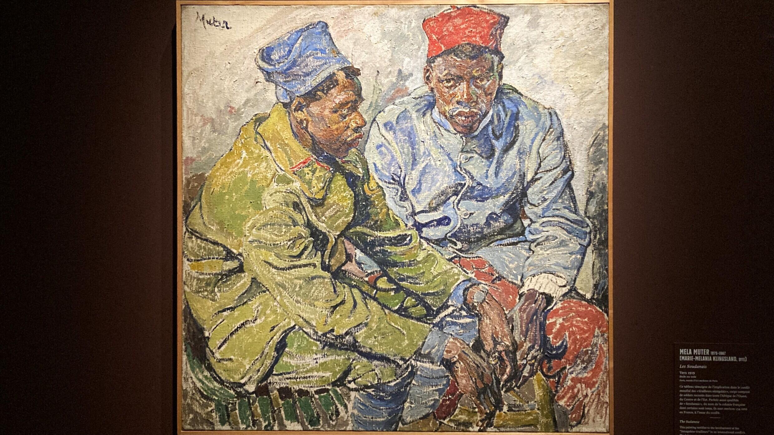 Vue sur « Les Soudanais » (1919) de Mela Muter, tableau exposé dans « Le Paris de la modernité ».
